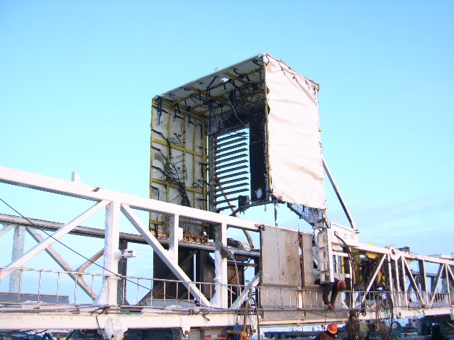 Tarps on Oil rig